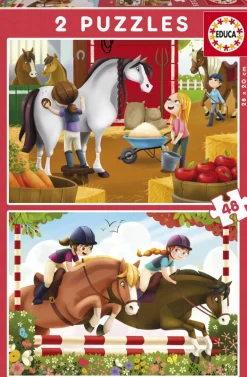 Educa Verzot op paarden - 2 x 48 stukjes