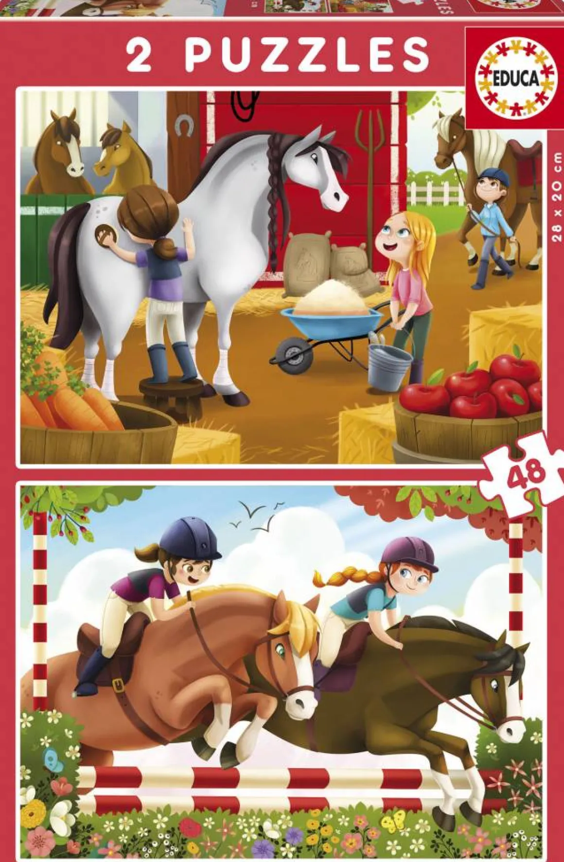 Educa Verzot op paarden - 2 x 48 stukjes