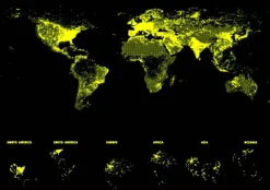 Educa Wereldkaart - Glow in the Dark - puzzel 1000 stukjes