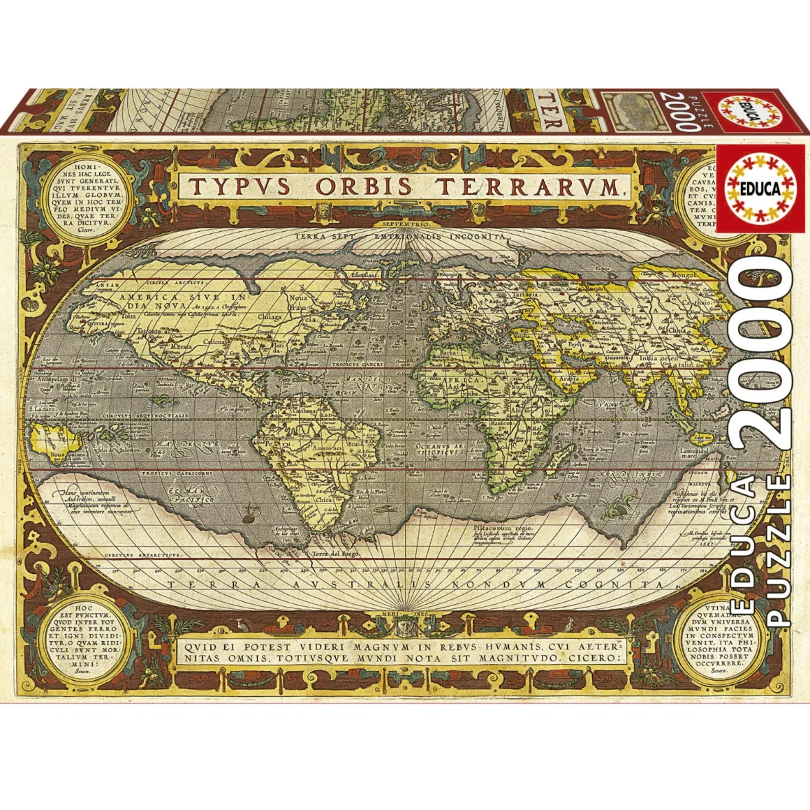 Educa Wereldkaart, Mapamundi - puzzel van 2000 stukjes
