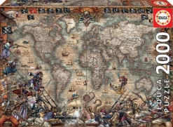 Educa Wereldkaart van de Piraten - puzzel van 2000 stukjes