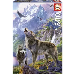 Educa Wolven op de rotsen - legpuzzel van 500 stukjes