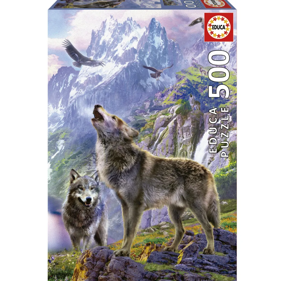Educa Wolven op de rotsen - legpuzzel van 500 stukjes