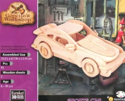 Eureka Sportwagen - Gepetto's Workshop - 3D puzzle in hout