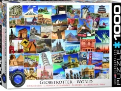 Eurographics Puzzles Globetrotter - Wereld - Collage - puzzel van 1000 stukjes