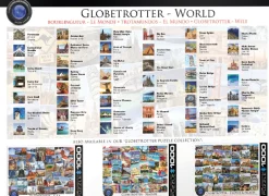 Eurographics Puzzles Globetrotter - Wereld - Collage - puzzel van 1000 stukjes