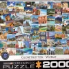 Eurographics Puzzles Globetrotter - Wereld - Collage - puzzel van 2000 stukjes
