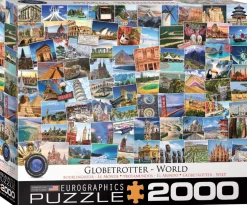 Eurographics Puzzles Globetrotter - Wereld - Collage - puzzel van 2000 stukjes
