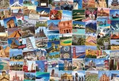Eurographics Puzzles Globetrotter - Wereld - Collage - puzzel van 2000 stukjes