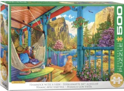 Eurographics Puzzles Hangmat met uitzicht - puzzel van 500 XXL stukjes