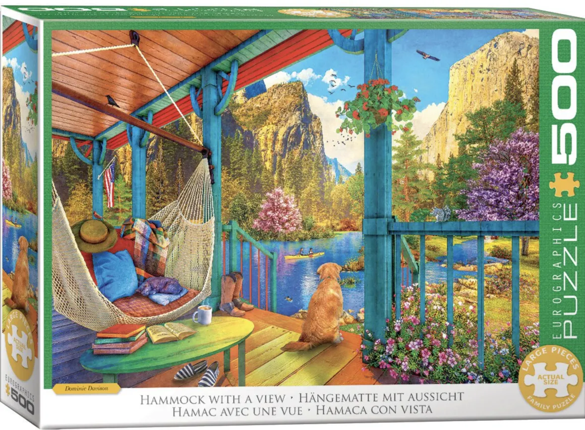 Eurographics Puzzles Hangmat met uitzicht - puzzel van 500 XXL stukjes