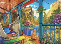 Eurographics Puzzles Hangmat met uitzicht - puzzel van 500 XXL stukjes