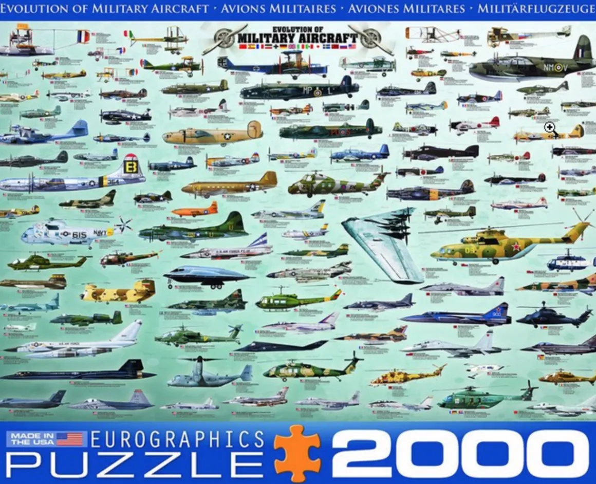Eurographics Puzzles Militaire Luchtvaart - Collage - puzzel van 2000 stukjes