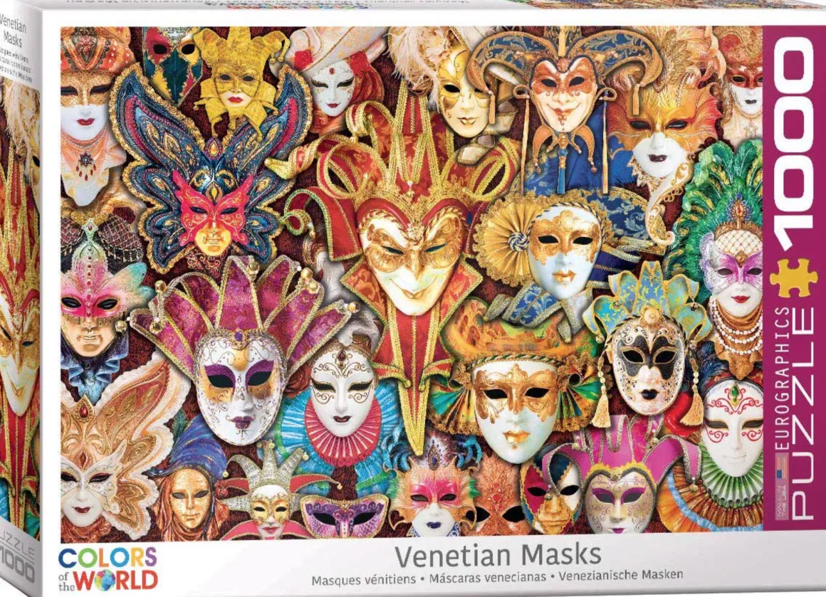 Eurographics Puzzles Venetiaanse Maskers - puzzel van 1000 stukjes