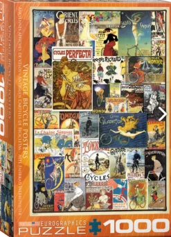 Eurographics Puzzles Vintage Fiets Posters - puzzel van 1000 stukjes