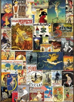 Eurographics Puzzles Vintage Fiets Posters - puzzel van 1000 stukjes