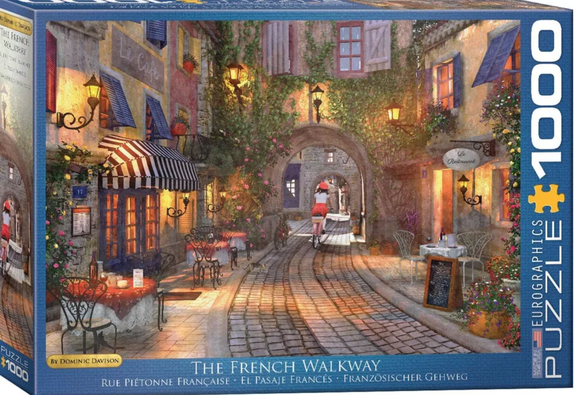Eurographics Puzzles Voetgangersstraatje in Frankrijk - puzzel van 1000 stukjes