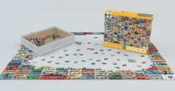 Eurographics Puzzles Volkswagen Groovy Bus - Collage - puzzel van 2000 stukjes