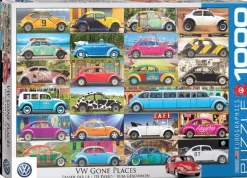 Eurographics Puzzles VW Beetle - Gone Places - puzzel van 1000 stukjes