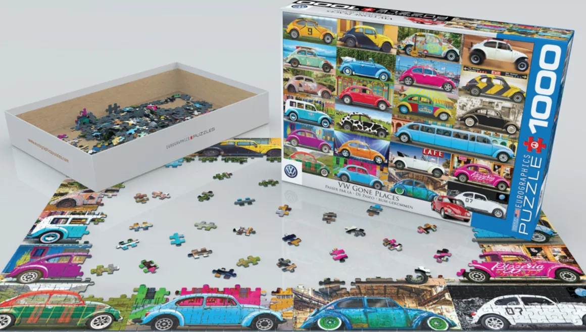 Eurographics Puzzles VW Beetle - Gone Places - puzzel van 1000 stukjes