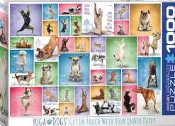 Eurographics Puzzles Yoga Dogs - Collage - puzzel van 1000 stukjes