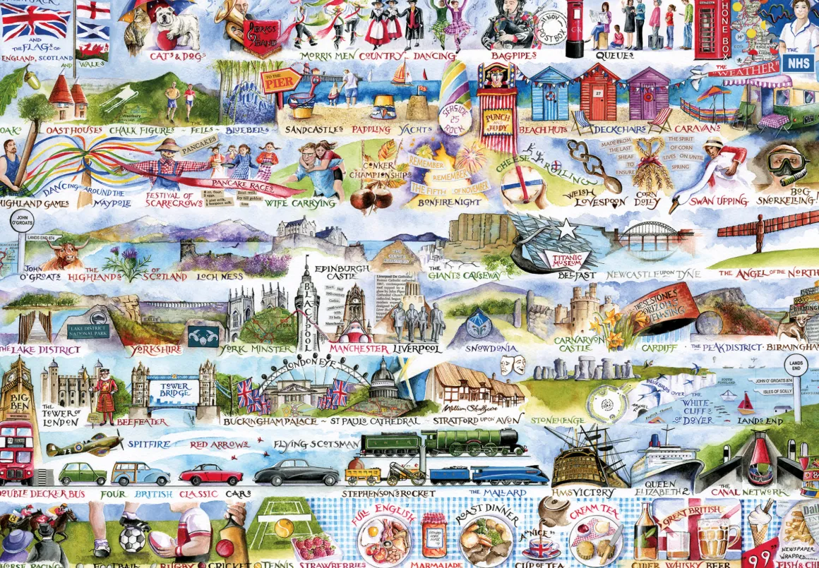 Gibsons Cream Teas & Queuing - puzzel van 2000 stukjes