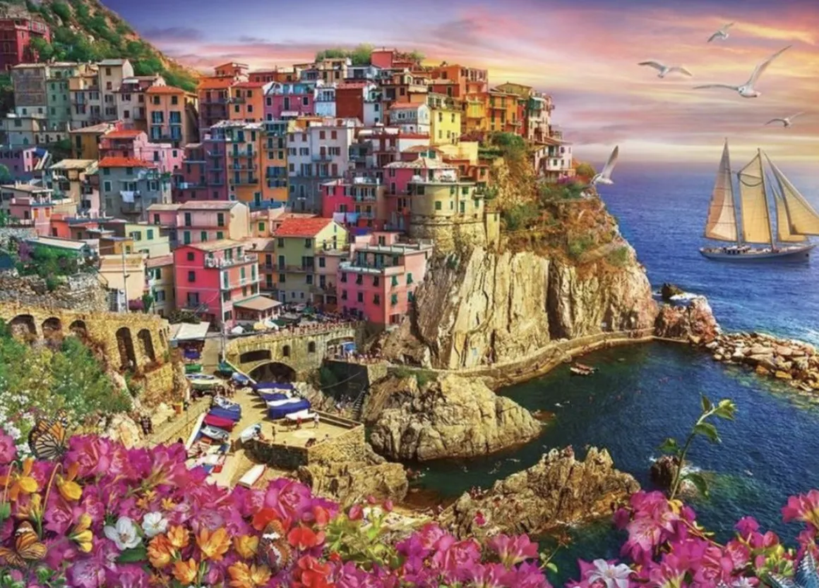 Gibsons Dromen van Cinque Terre - puzzel van 1000 stukjes