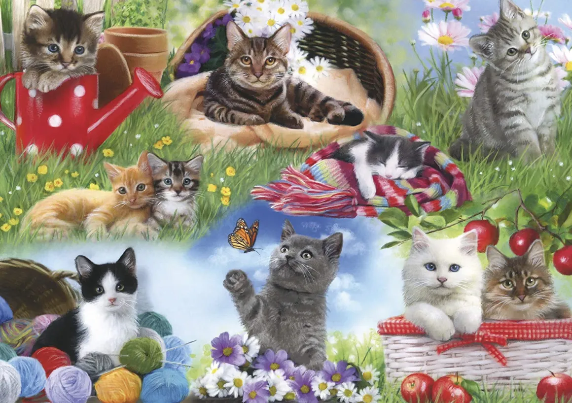 Gibsons Katten - puzzel van 12 XXL stukjes