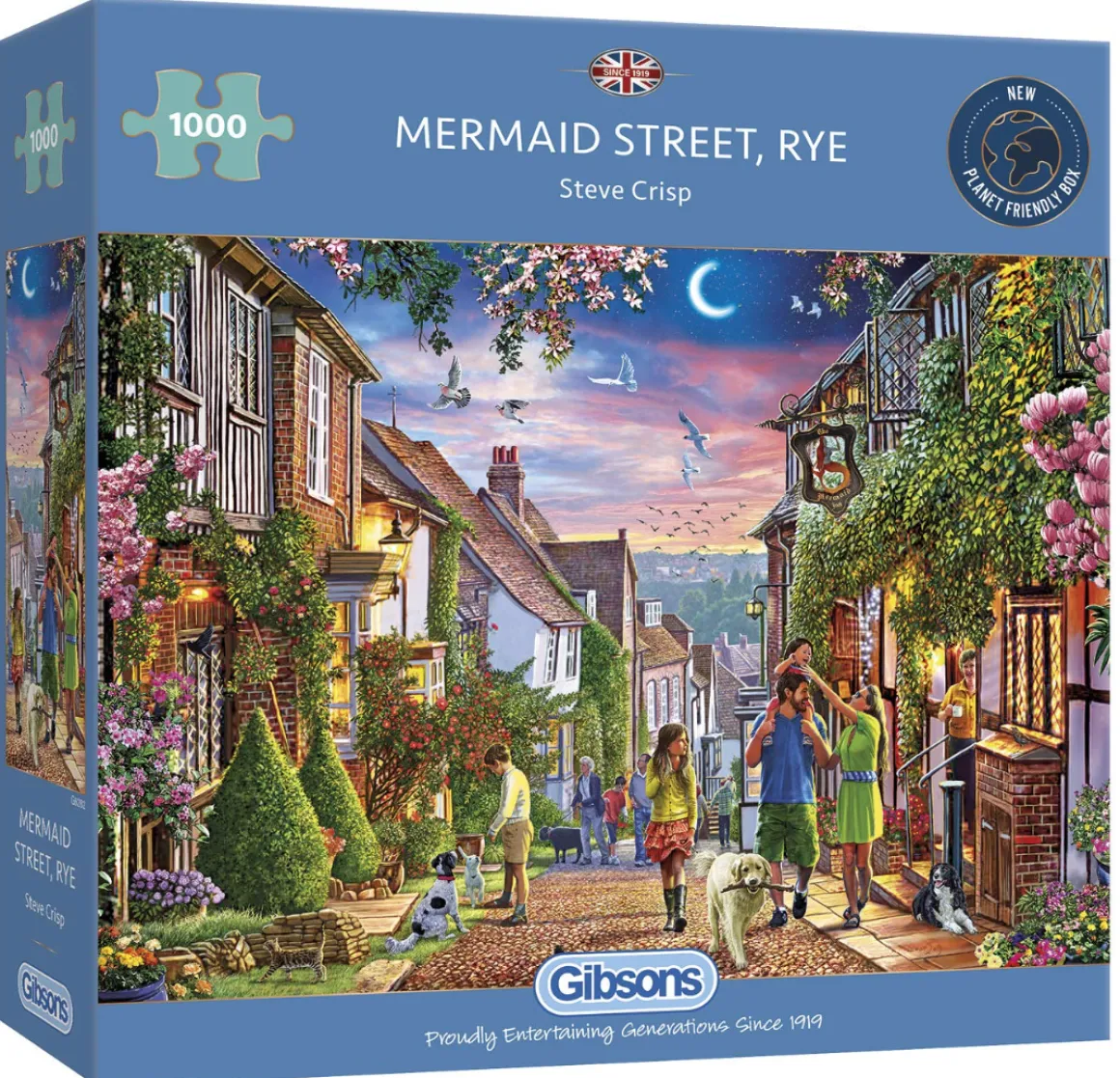Gibsons Mermaid Street in Rye - puzzel van 1000 stukjes