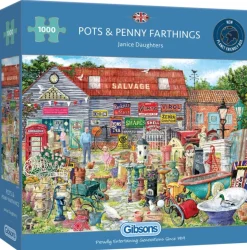 Gibsons Pots & Penny Farthings - puzzel van 1000 stukjes