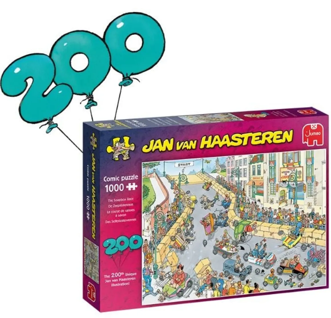 Jumbo De Zeepkistenrace - Jan van Haasteren - puzzel van 1000 stukjes