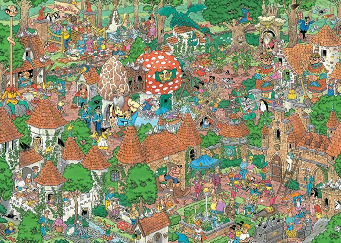 Jumbo Efteling - Het sprookjesbos - Jan van Haasteren - 20045 - 1000 stukjes