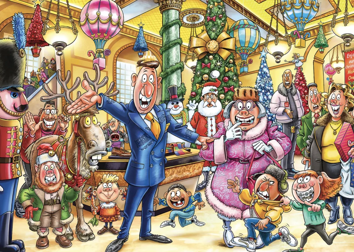 Jumbo PRE-ORDER - Wasgij Christmas 21 - A Very Merry Makeover - 2 puzzels van 1000 stukjes