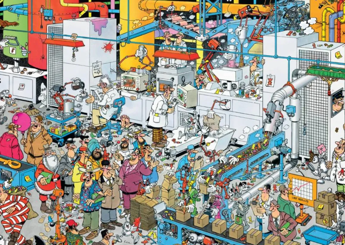 Jumbo Snoepfabriek - Jan van Haasteren - puzzel van 500 stukjes