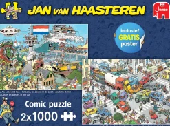 Jumbo Ter Land, ter Zee en in de Lucht / Verkeerschaos- JvH - 2 puzzels van 1000 stukjes