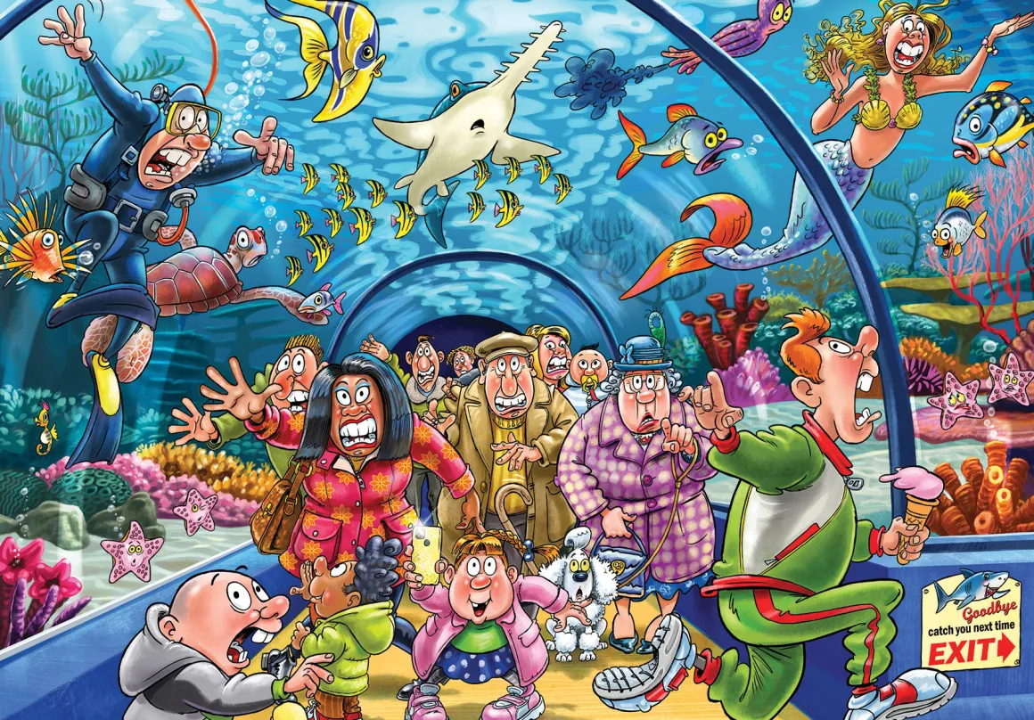 Jumbo Wasgij Original 43 - Aquarium Antics! - 1000 stukjes