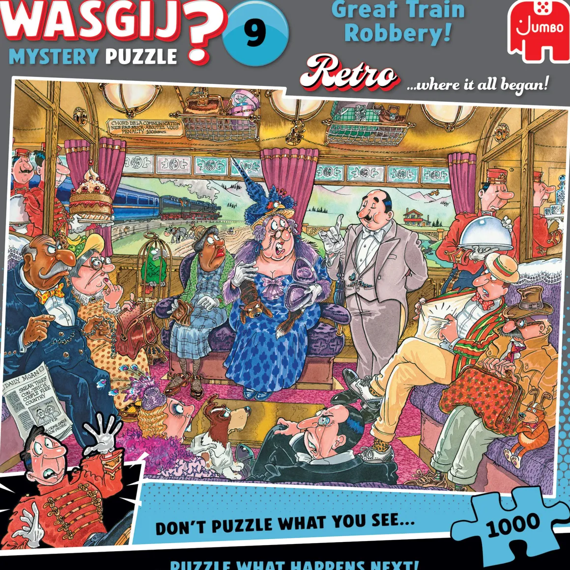Jumbo Wasgij Retro Mystery 9 - De Grote Treinroof! - 1000 stukjes