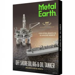 Metal Earth Booreiland en olietanker - Gift Box - 3D puzzel