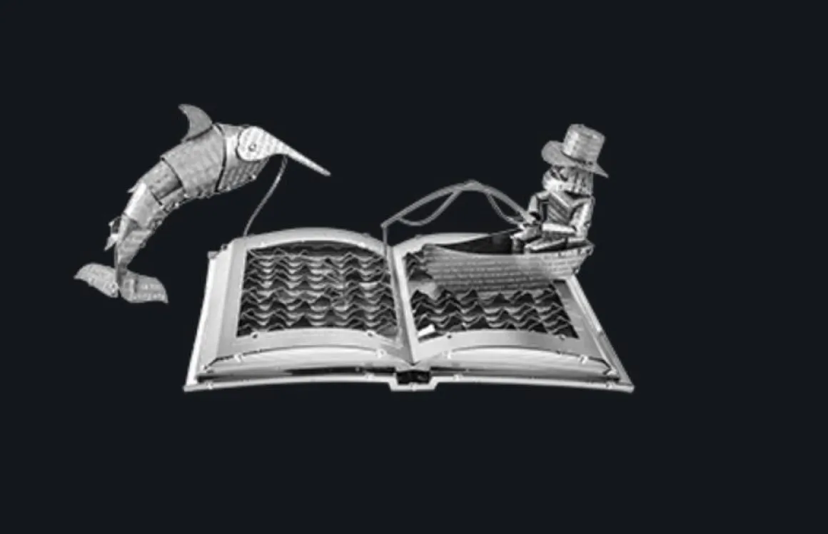 Metal Earth De oude man en de zee Boeksculptuur - 3D puzzel