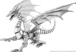 Metal Earth Silver Dragon - Iconx 3D puzzel