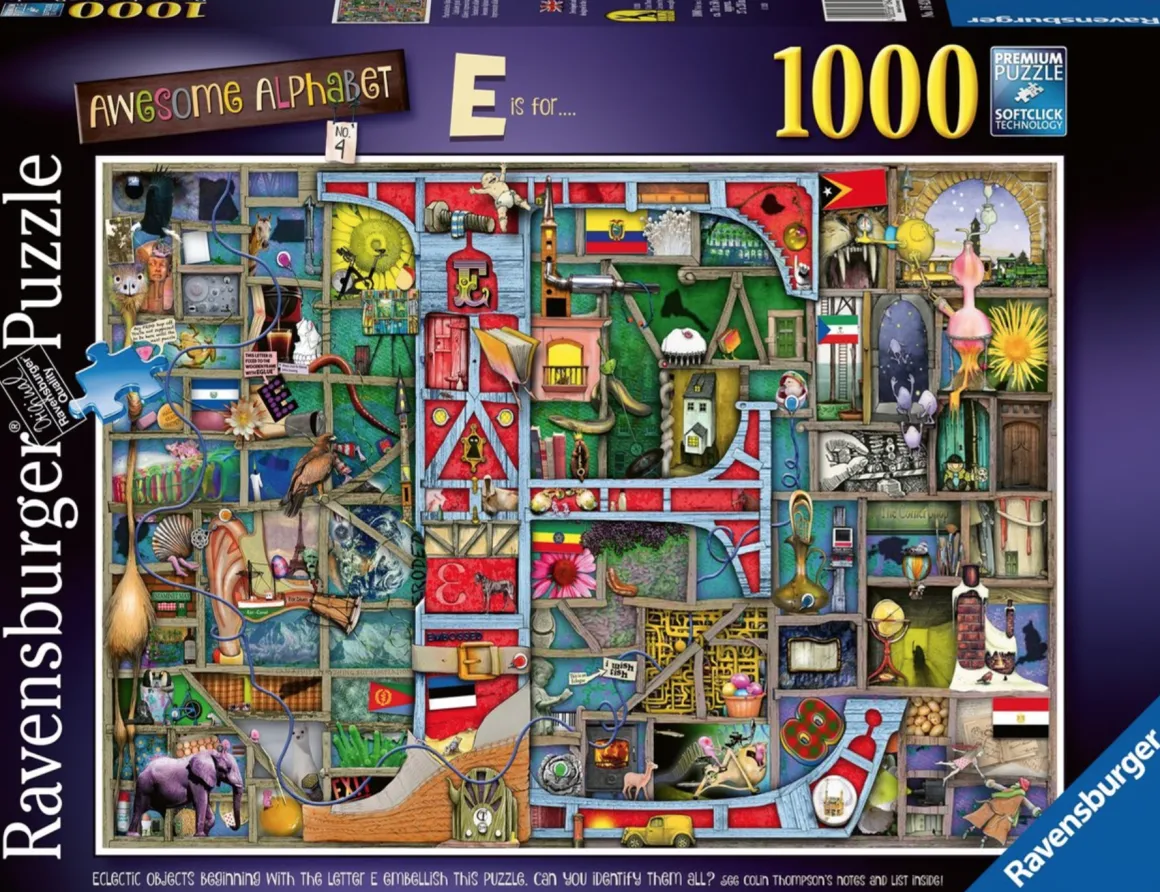 Ravensburger Adembenemend Alfabet "E" - Colin Thompson - puzzel 1000 stukjes