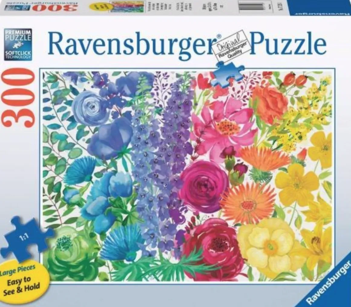 Ravensburger Bloemenregenboog - puzzel van 300 XXL stukjes