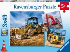 Ravensburger Bouwvoertuigen - 3 puzzels van 49 stukjes