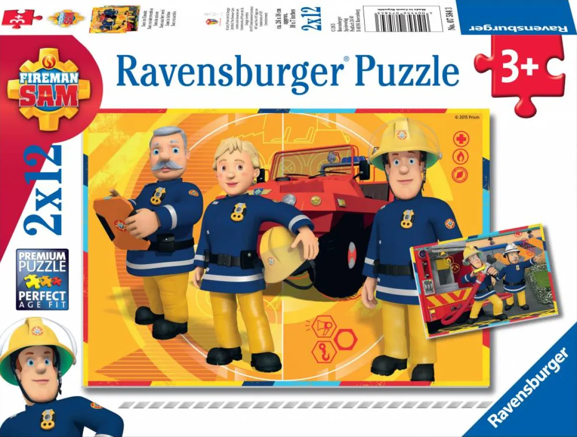 Ravensburger Brandweerman SAM in actie - 2 x 12 stukjes