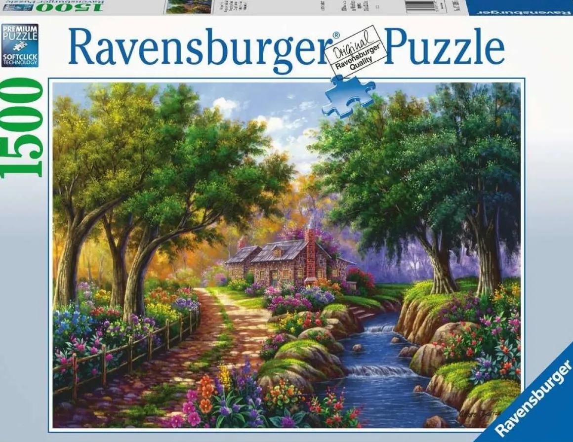 Ravensburger Cottage bij de rivier - puzzel van 1500 stukjes