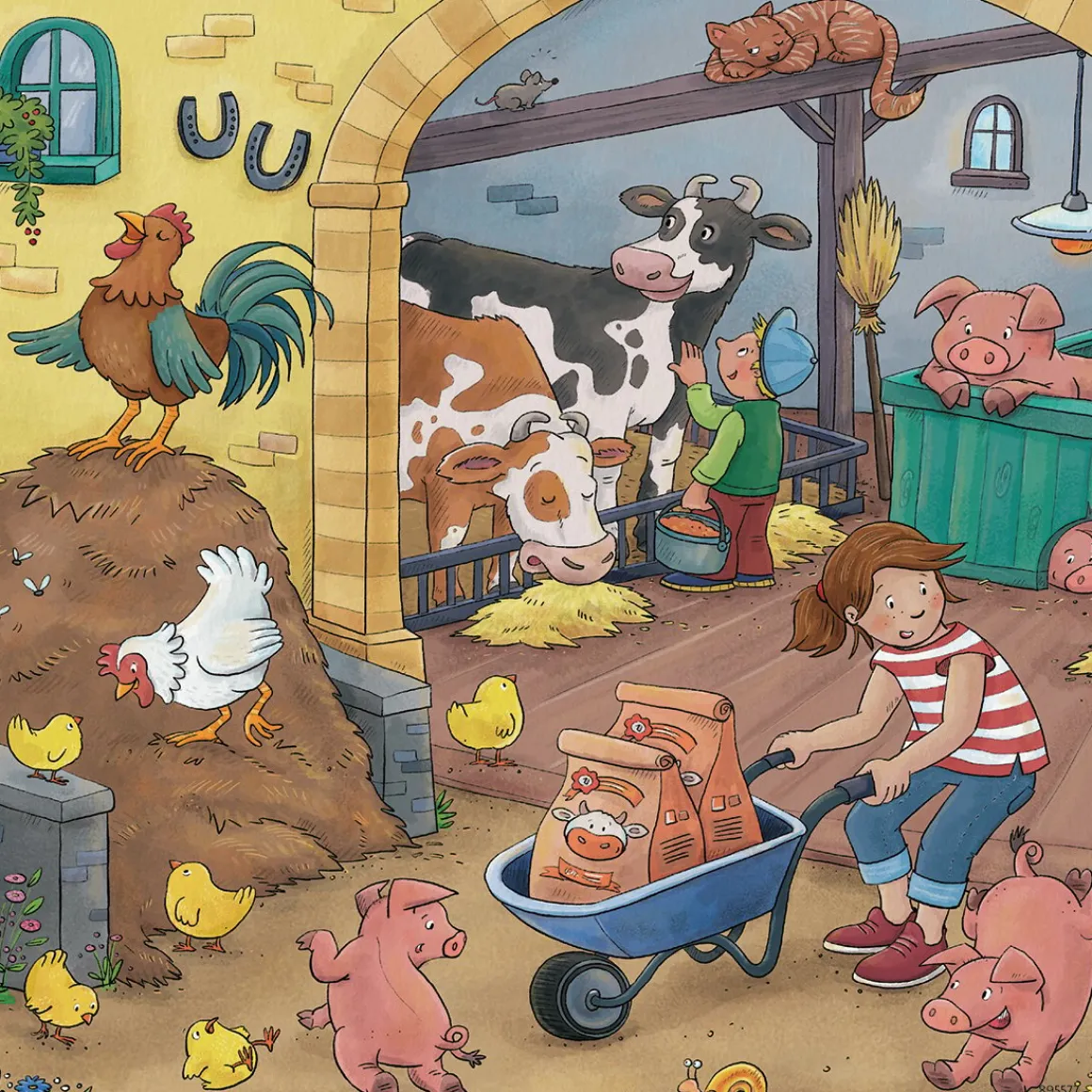 Ravensburger De boerderij - 3 puzzels van 49 stukjes