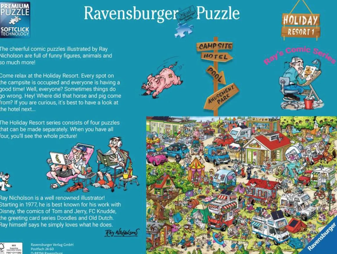 Ravensburger De Camping - Ray Nicholson - puzzel van 1000 stukjes