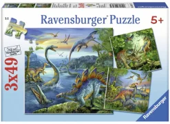 Ravensburger Dinosauriërs - 3 x 49 stukjes