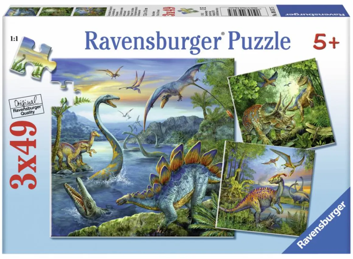 Ravensburger Dinosauriërs - 3 x 49 stukjes