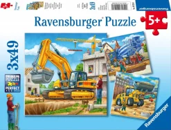 Ravensburger Grote bouwvoertuigen - 3 x 49 stukjes